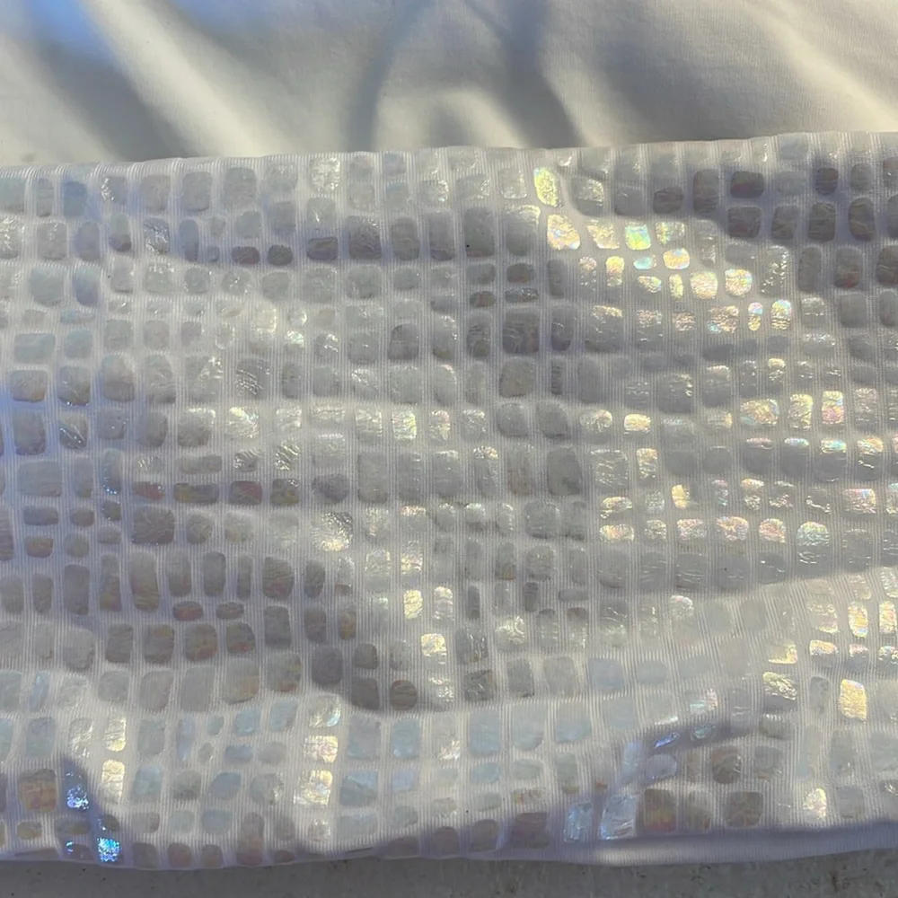 l*space Indiana Bikini Top‎ Gloss Gator Opalescent White XL